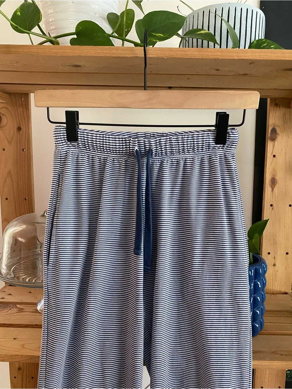 LAKE Pajamas Men’s Navy Blue White Stripes Pima Cotton Pajama Pants XXS